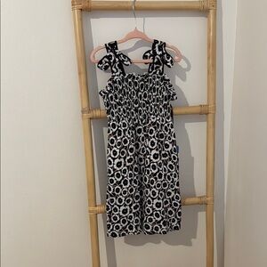 Black and White Floral Toddler Dress